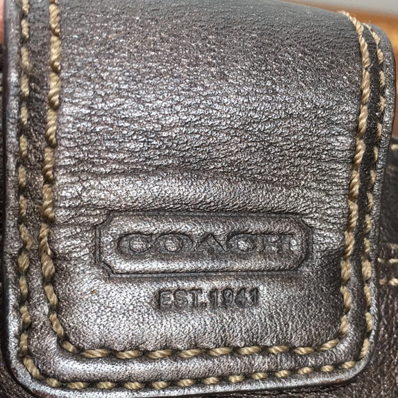 Coach Bronze Leather Wristlet - Picture 8 of 11